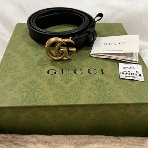 Authentic Gucci GG Marmont thin leather belt size 90 - fantastic condition!